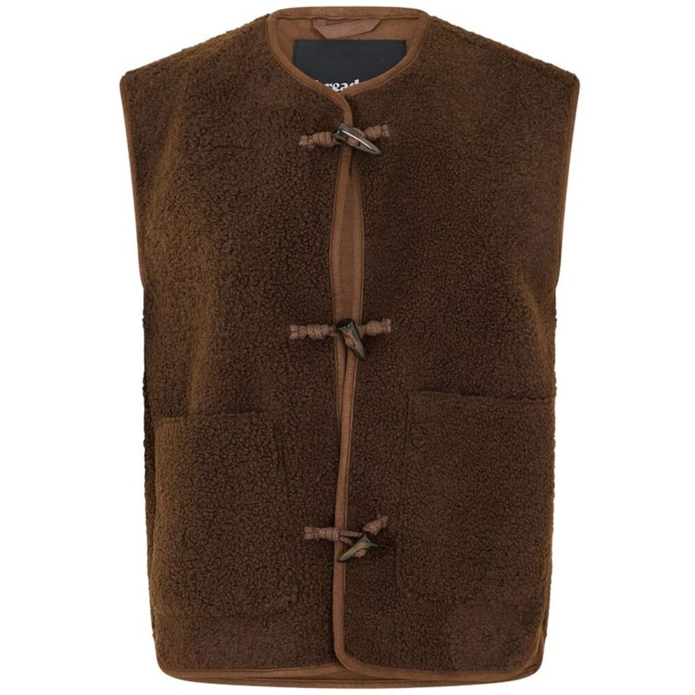 Threadbare Womens/Ladies Itoje Borg Vest / Chocolate